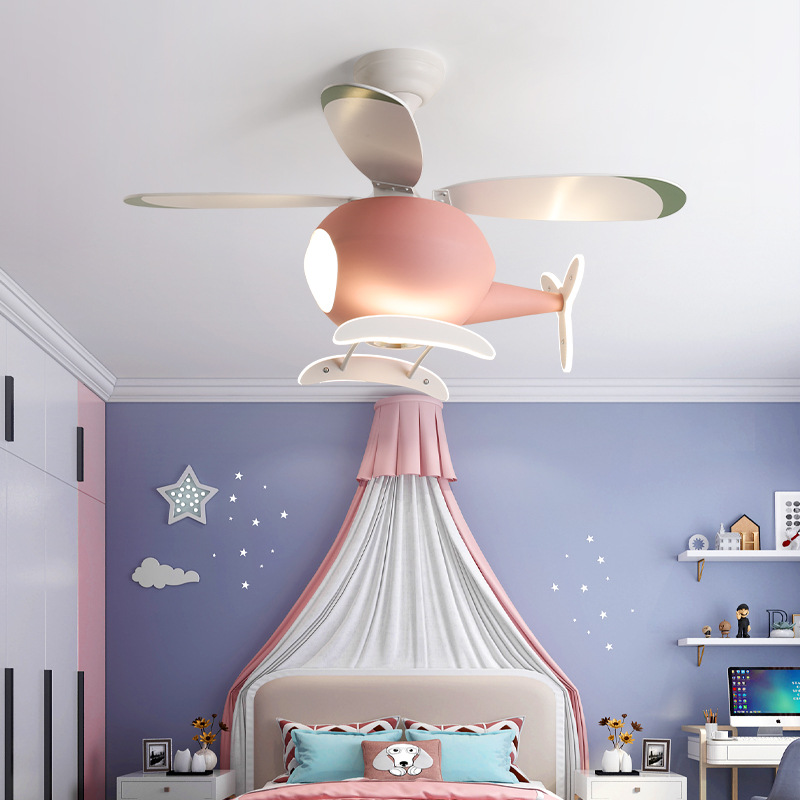 Lighting Decoration - Modern Creative Cartoon Plane Fan Light