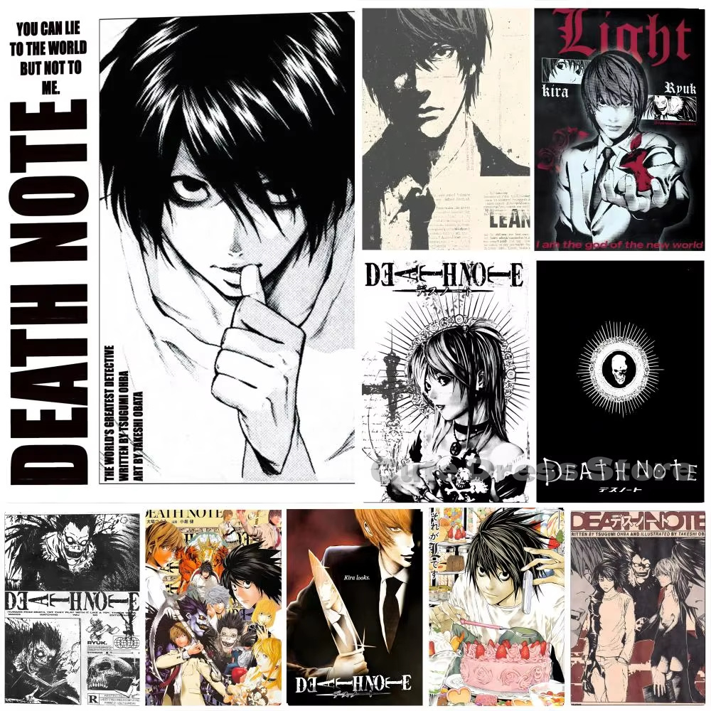 Lighting Room Decor Items - Death Note Canvas Print Unframed Wall
