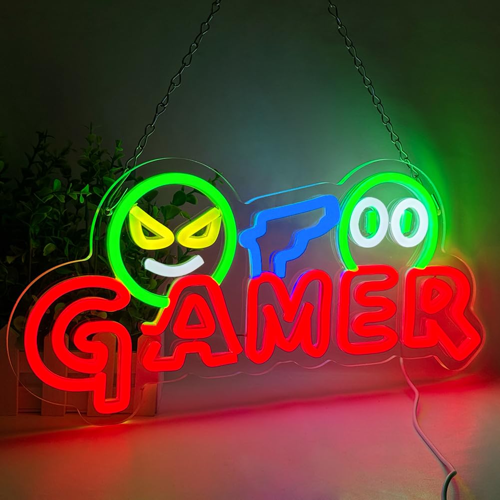 Gamer Neon Sign LED Wall Light - Room Lighting Bedroom Decor ulasan dan harga