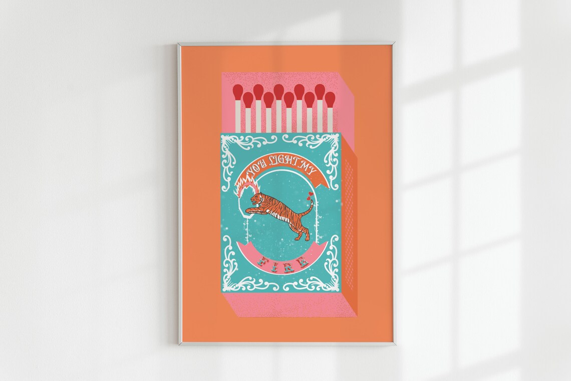 You Light My Fire Orange Match - Lighting Design Decor ulasan dan harga