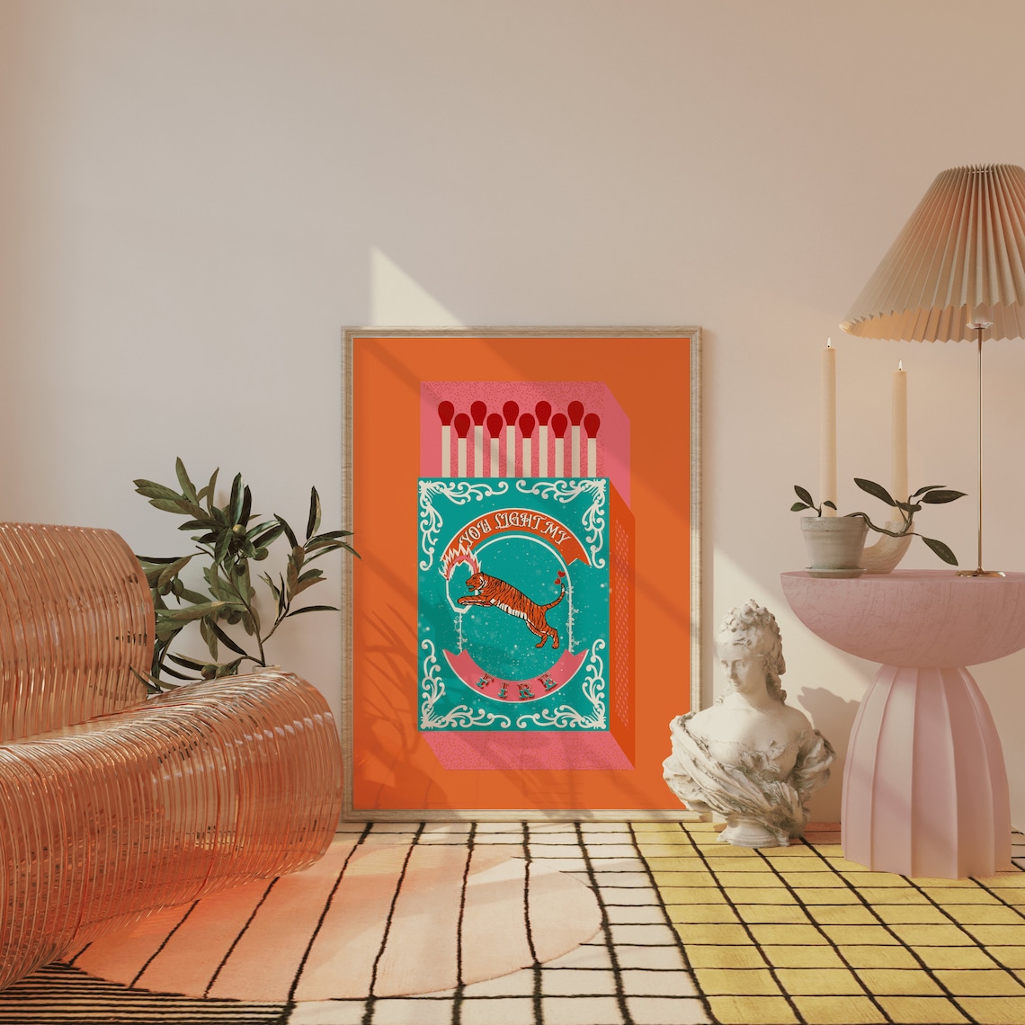 You Light My Fire Orange Match - Lighting Design Decor ulasan dan harga