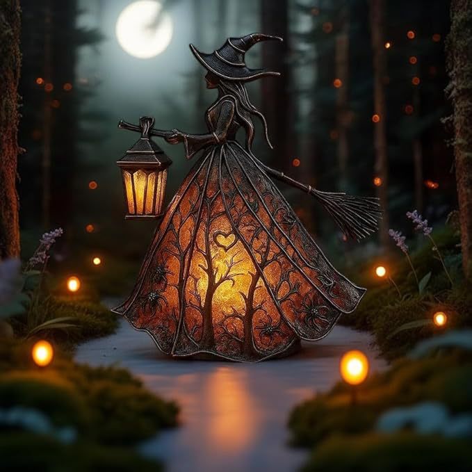 Witch Resin Tabletop Night Lig - Lighting Decoration ulasan dan harga