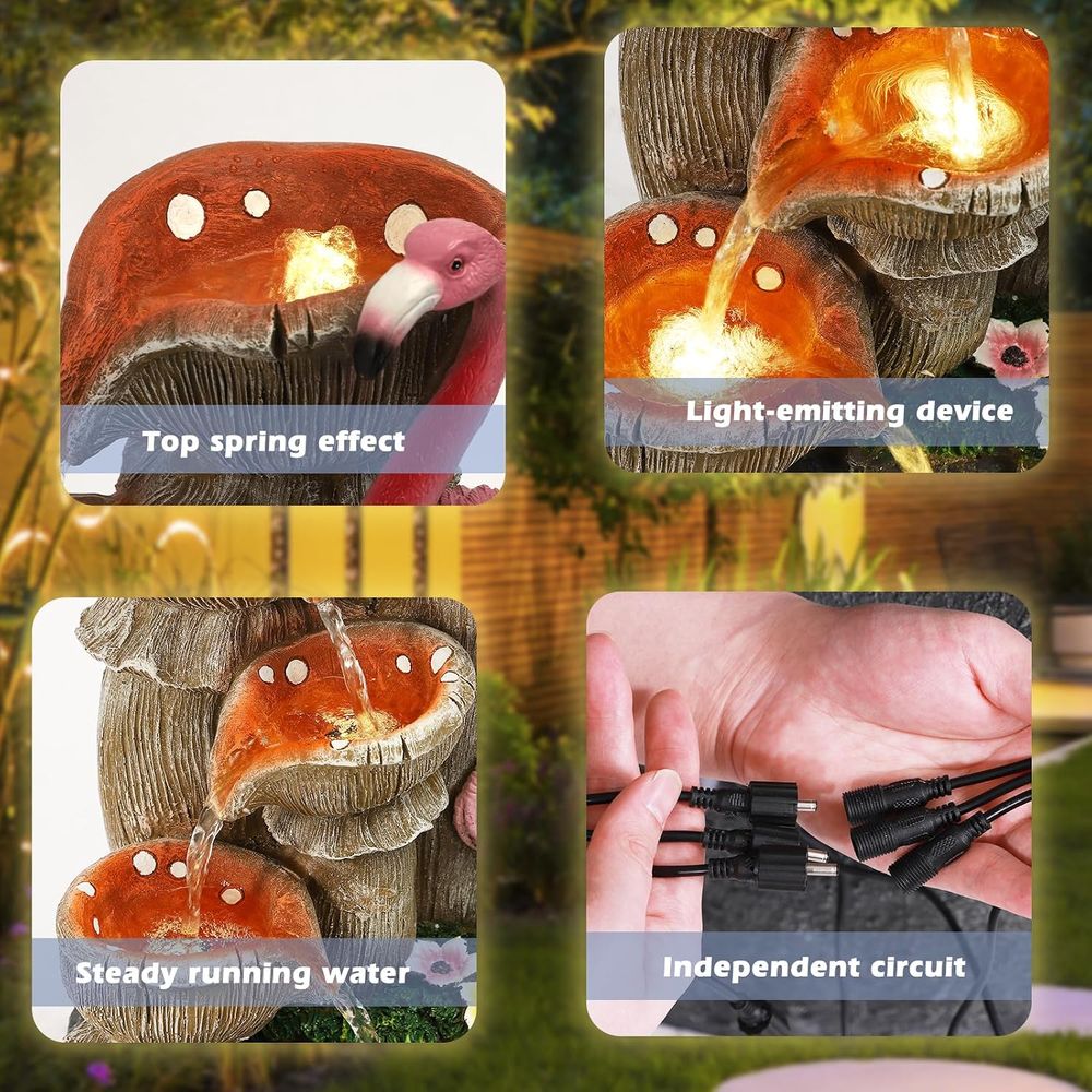 5 Tier Garden Waterfalls with  - Lighting Decor For House ulasan dan harga