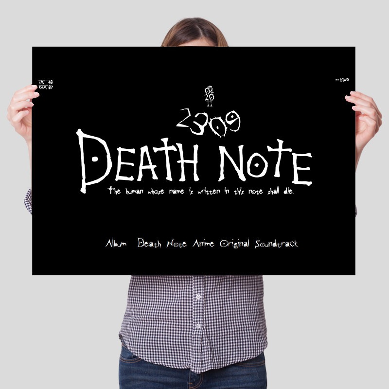 Death Note Unframed Canvas Pri - Lighting Room Decor Items ulasan dan harga