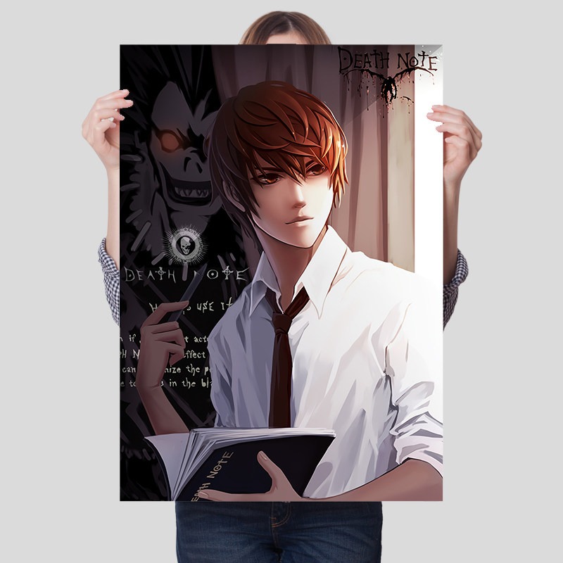 Death Note Unframed Canvas Pri - Lighting Room Decor Items ulasan dan harga