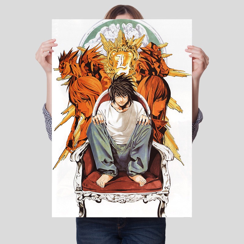 Death Note Unframed Canvas Pri - Lighting Room Decor Items ulasan dan harga