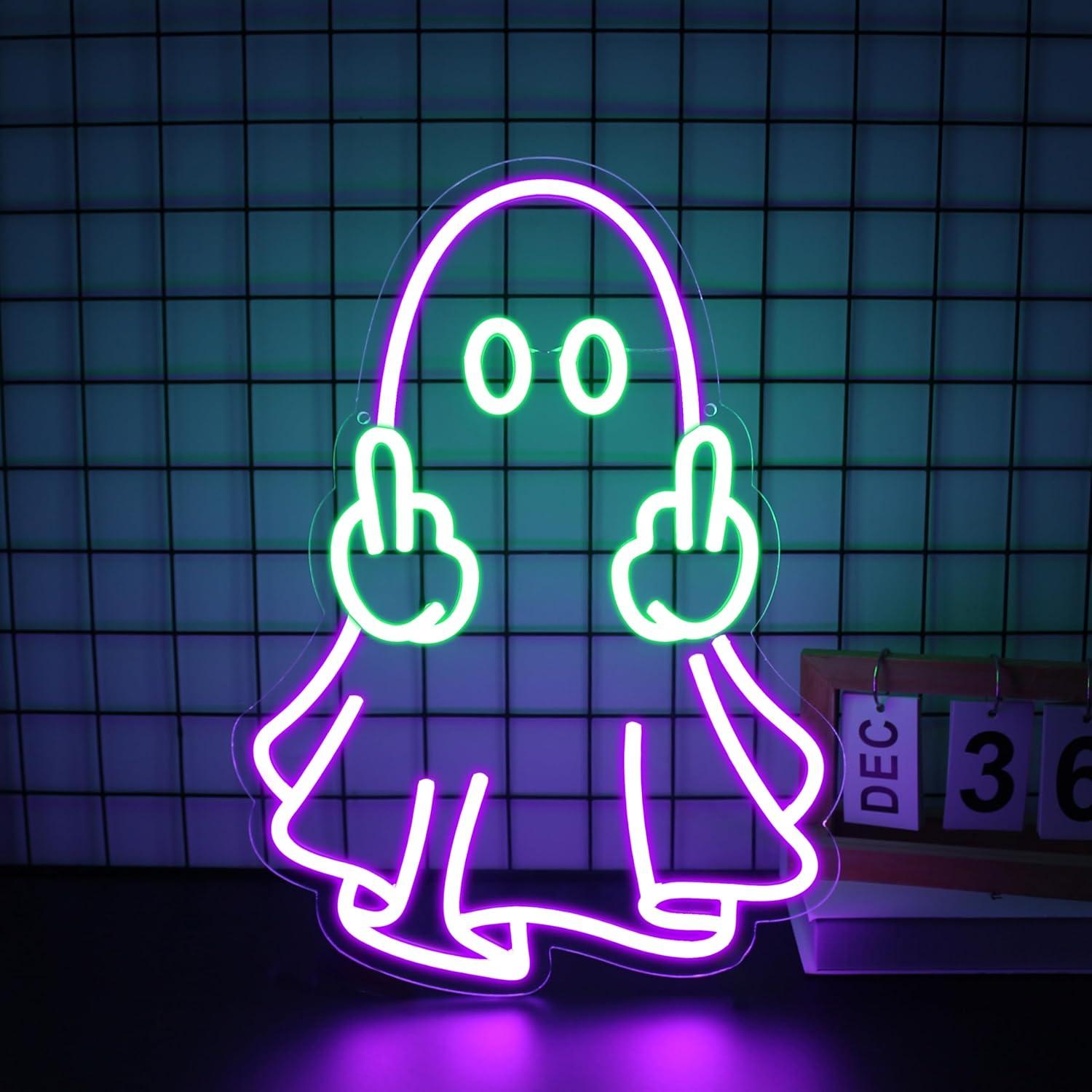 Ghost Neon Sign USB Powered LE - Room Lighting Bedroom Decor ulasan dan harga
