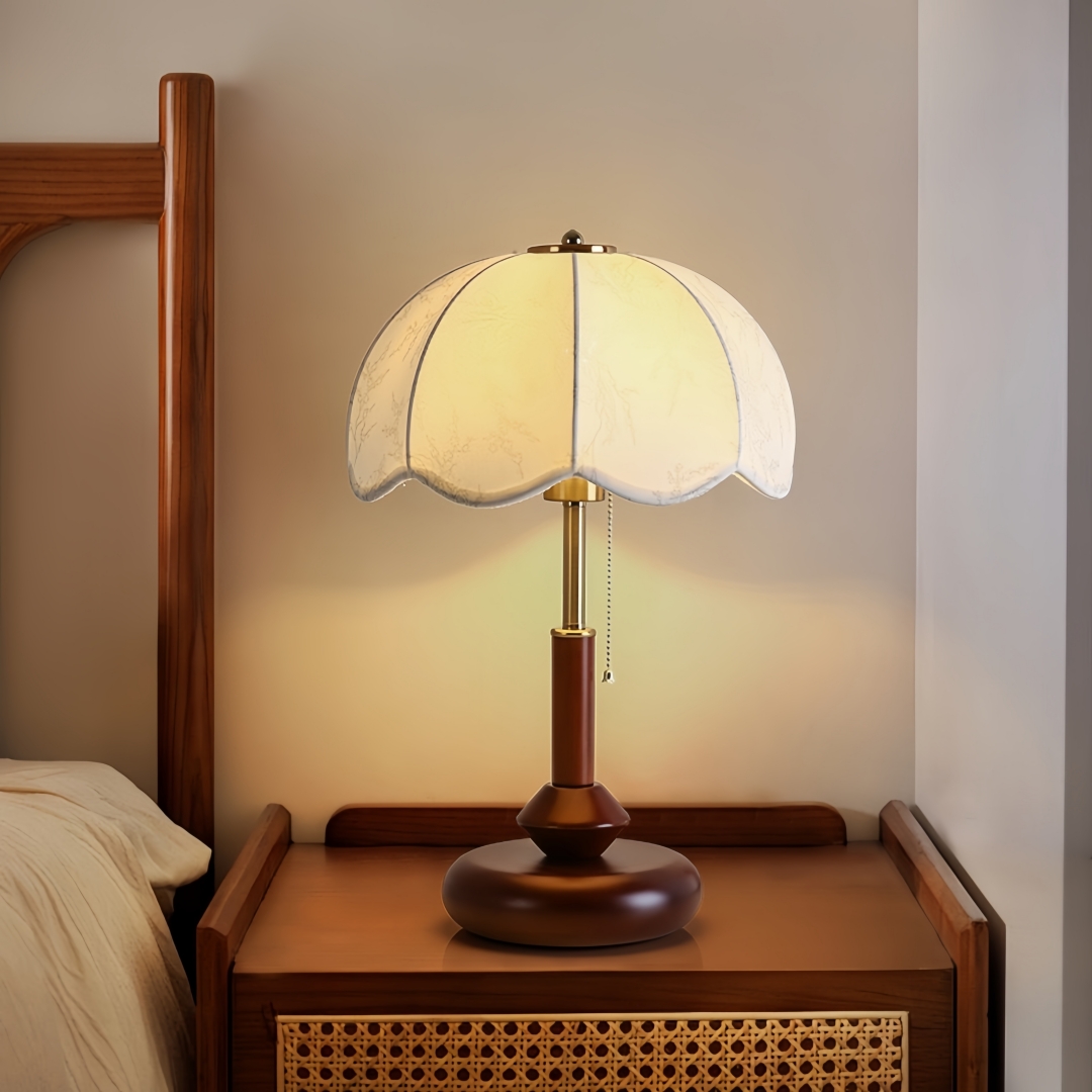 Vintage Scalloped Dome Table L - Room Lighting Bedroom Decor ulasan dan harga