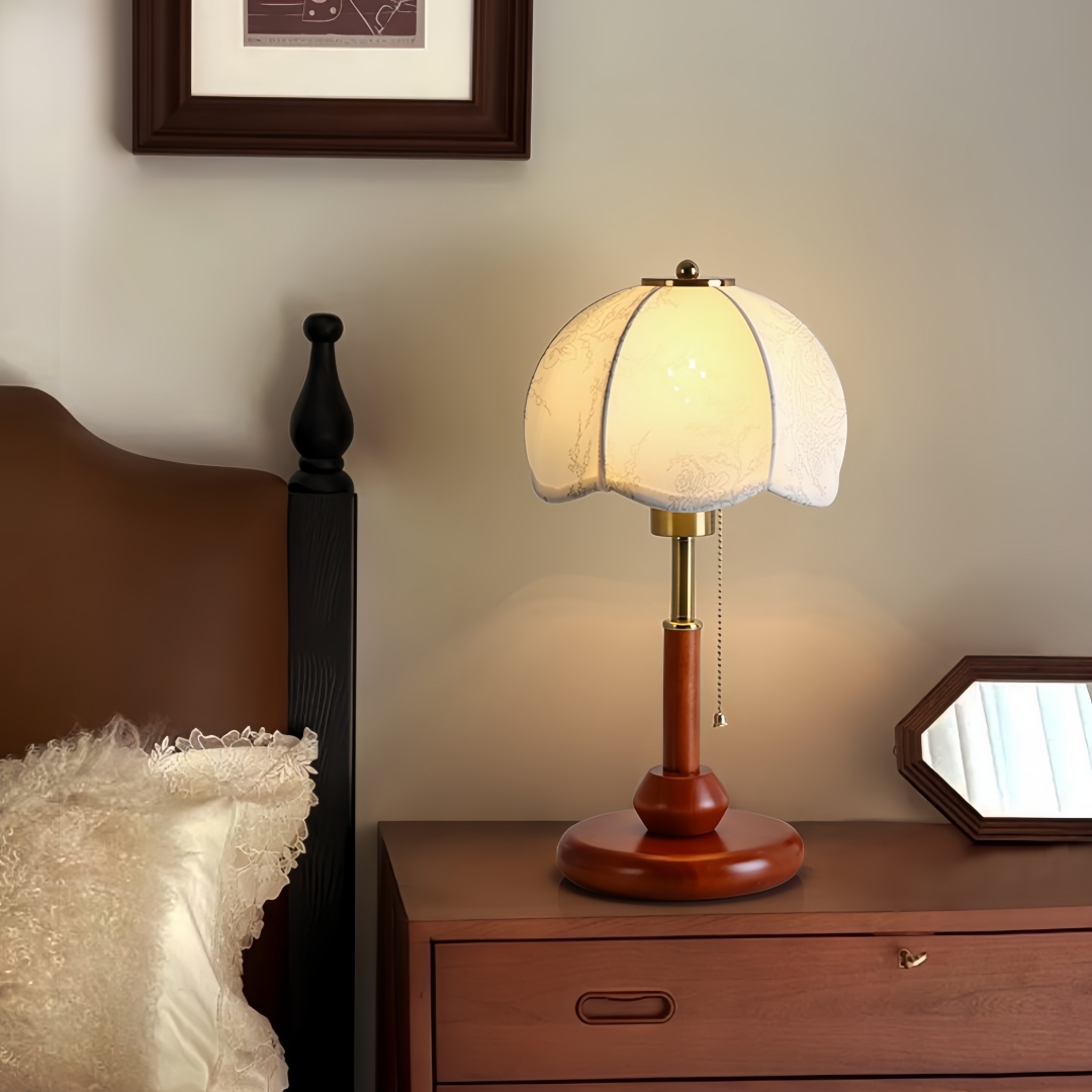 Vintage Scalloped Dome Table L - Room Lighting Bedroom Decor ulasan dan harga