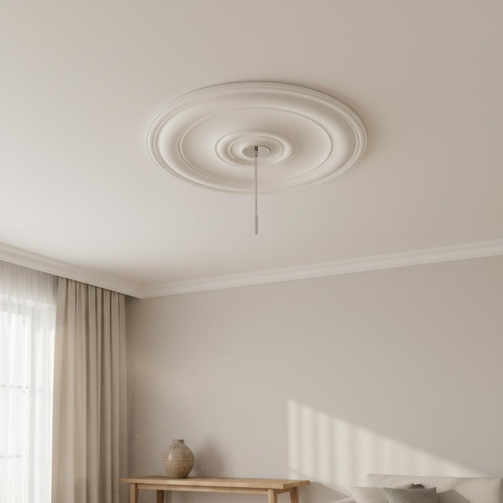 Round Ceiling Medallion Europe - Lighting Design Decor ulasan dan harga