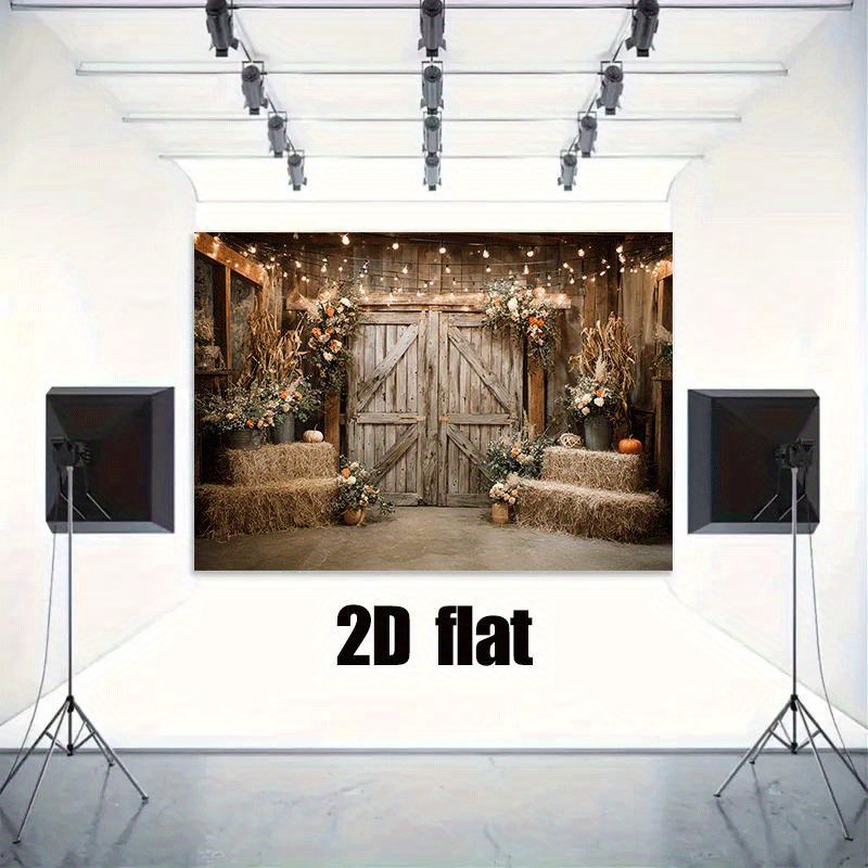 2D Flat, Rustic Barn Tapestry  - Lighting Decor Photos ulasan dan harga