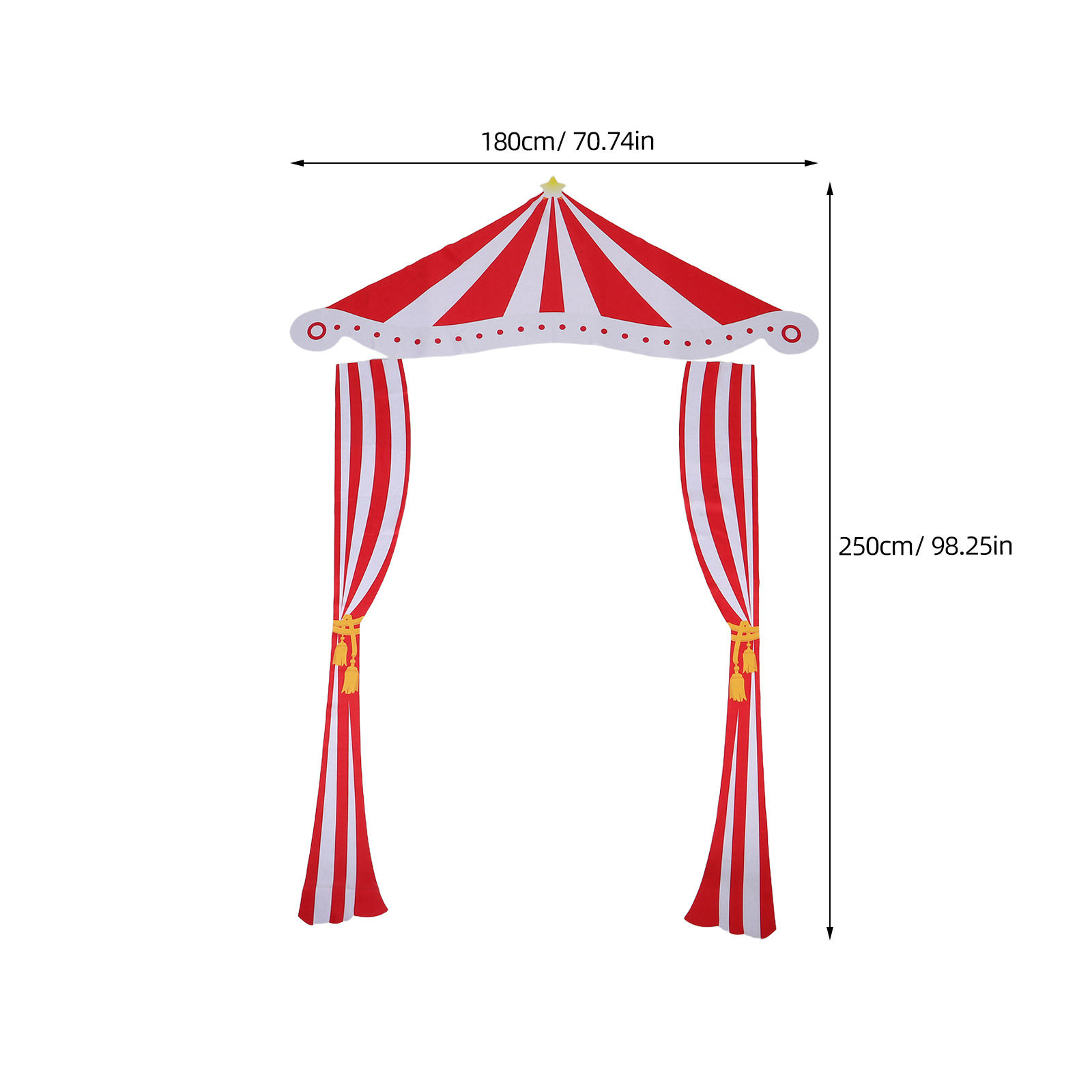 Carnival Theme Backdrop Red Wh - Lighting Decor Photos ulasan dan harga