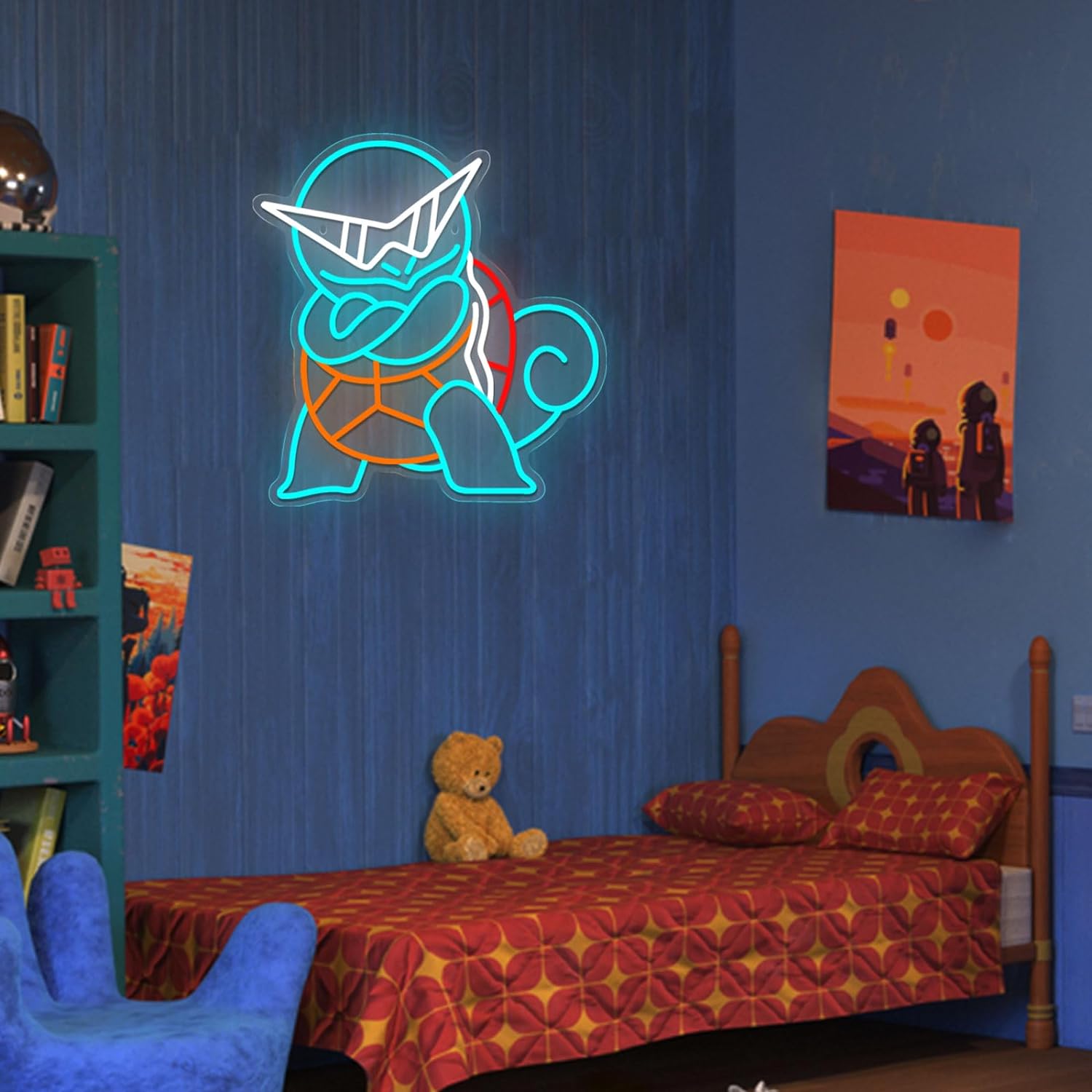 Pokemon Squirtle Neon Sign LED - Lighting Room Decor Items ulasan dan harga
