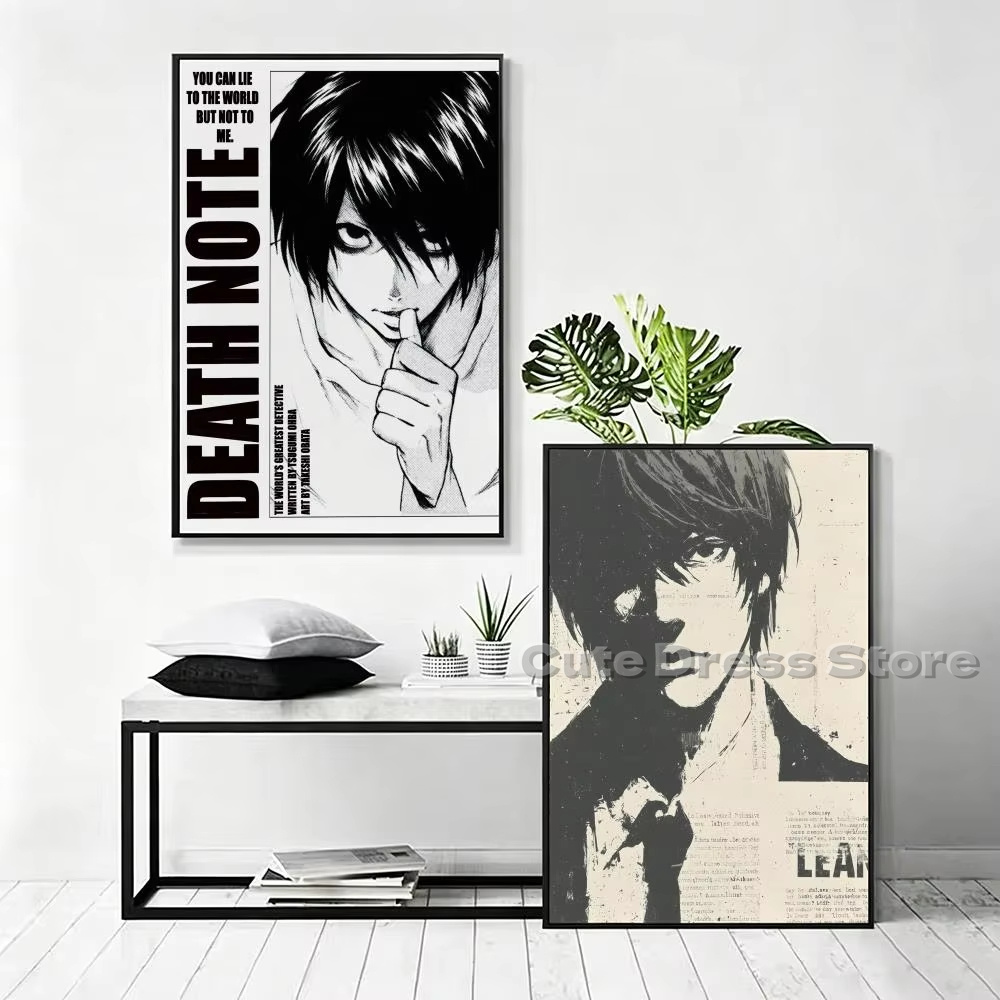 Death Note Canvas Print Unfram - Lighting Room Decor Items ulasan dan harga