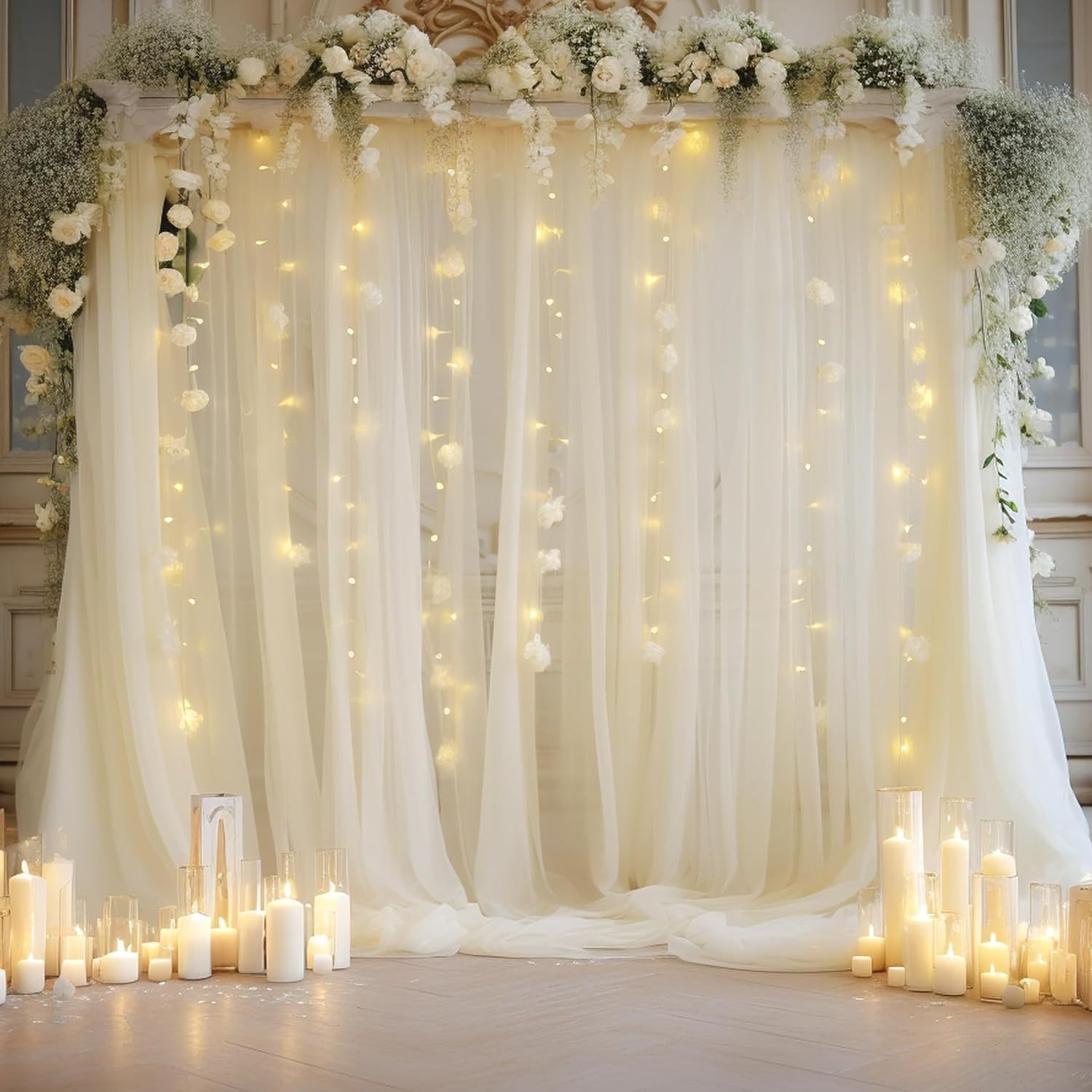1 Pack Wedding Tulle Backdrop  - Lighting Decor Photos ulasan dan harga