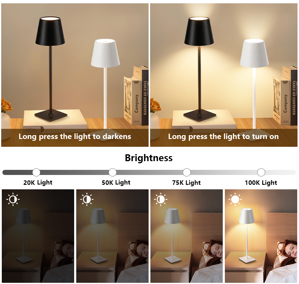 LED Rechargeable Desk Light Wi - Room Lighting Bedroom Decor ulasan dan harga